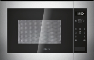 Neff HWE1260N (H12WE60N0) Edelstahl Einbaumikrowelle für Hochschrank 38cm Nische