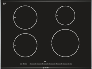 Bosch PIE 775 N 14 E Edelstahl, Komfort-Profil Induktions-Kochstelle Glaskeramik