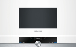 Siemens - BF634LGW1 Einbau-Mikrowelle weiß f.60cm breite u.38cm hohe Hänge-und Hochschränke Linksanschlag
