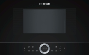 Bosch BFR634GB1 Einb.-Mikrowelle schwarz f.60cm breite u.38cm hohe Hänge-und Hochschränke Rechtsanschlag