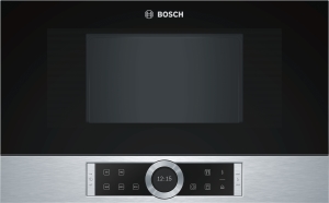 Bosch BFL634GS1 Einbau-Mikrowelle edelst.f.60cm breite u.38cm hohe Hänge-und Hochschränke Linksanschlag