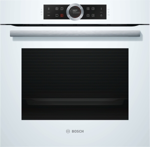 Bosch HBG635BW1 Einbaubackofen weiß mit AutoPilot 13Heizarten 30-300Grad EcoClean-Rückwand A+