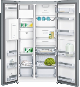 Siemens KA92DAI30 SidebySide Edelstahl A++ NoFrost HomeConnect Nutzinhalt 541Ltr.LED-Licht