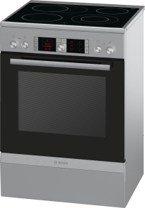 Bosch HCA854450 Standherd 60cm Edelstahl m.Glaskeramik-Kochfeld u.3f.Auszug 10 Heizarten