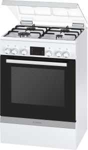 Bosch HGD745220 Gas-Kombi-Standherd 60cm weiß m.8Heizarten Uhr