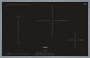 Bosch PVS845FB1E Edelstahl, umlaufender Rahmen 80 cm Kochstelle Glaskeramik