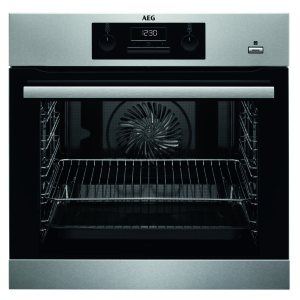 AEG BEB351010M Backofen 60 cm SteamBake Edelstahl Antifinger Beschichtung 8 Heizarten Versenkknebel
