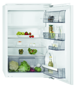AEG SFB68821AF A++ Einbaukühlschrank mit Gefrierfach, 88cm Nischenhöhe, Festtür-Technik