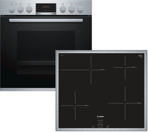 Bosch HND415LS65 Herdset mit Induktion (HEB513BS1 + NIF645CB1E ) Backwagen 3DHeißluft A
