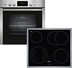 Neff XE4P (Set: E2CCG6AN0 + M13R42N2 ) Einbauherdset Edelstahl mit Pyrolyse