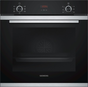 HB213ABS0 Backofen mit Elektronikuhr und 5 Heizarten versenkbare Bedienknebel