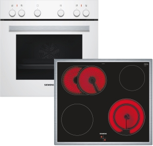 Siemens EQ110KA0WE (SET: EA645GN17, HE010FBV0 ) Herdset 5 Heizarten Weiß