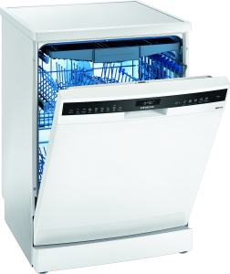 Siemens SN25EW57CE Stand Geschirrspüler 60 cm weiß HomeConnect emotionLight