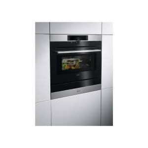 AEG KMK965090M Kompaktbackofen 45cm Mikrowelle, Grillfunktion, HomeConnect, Edelstahl