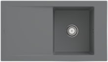 Villeroy & Boch 330701SLHL234 Timeline 50 Stone Keramikspüle Handbetätigung Einbauspüle 50 cm Unterschrank