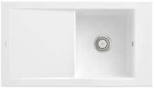 Villeroy & Boch 330701R1HL3 Timeline 50 Weiß Alpin Keramikspüle Handbetätigung Einbauspüle 50 cm Unterschrank