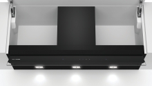 Siemens LJ97BAM60 Integrierte Designhaube 90 cm Klarglas schwarz bedruckt, Intensivstufe , touchControl Plus