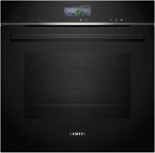 Siemens HR736G1B1 Einbau-Backofen mit Dampfunterstützung Schwarz, 60 cm, 4D Heißluft
