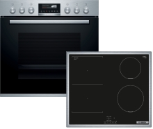 Bosch HND776LS62, Einbau-Backofen-Set HEG579CS6,NVS645CB6E mit Bratenthermometer, Induktionskochfeld