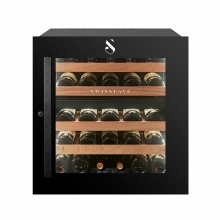 WLI-90DF Weinkühlschrank fü Kücheneinbau 2 -Zonen | 22 Flaschen | 60cm | Mahagoni