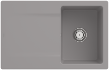 Villeroy & Boch 333401KDHL12 Siluet 45 Fossil Keramikspüle Handbetätigung Einbauspüle 45 cm Unterschrank