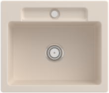 Villeroy & Boch 334602FUHL12 Siluet 60 S Ivory Keramikspüle Excenterbetätigung Einbauspüle 60 cm Unterschrank