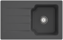 334001i4 Architectura 45 Graphite Keramikspüle Handbetätigung Einbauspüle 45 cm Unterschrank