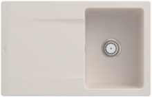 Villeroy & Boch 333401KR Siluet 45 Crema Keramikspüle Handbetätigung Einbauspüle 45 cm Unterschrank