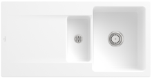 Villeroy & Boch 333701RW Siluet 60 R Stone White Keramikspüle Handbetätigung Einbauspüle 60 cm Unterschrank