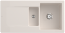Villeroy & Boch 333701KRHL2 Siluet 60 R Crema Keramikspüle Handbetätigung Einbauspüle 60 cm Unterschrank