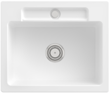 Villeroy & Boch 334602RWHL1 Siluet 60 S Stone White Keramikspüle Excenterbetätigung Einbauspüle 60 cm Unterschrank