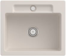 Villeroy & Boch 334602KRHL2 Siluet 60 S Crema Keramikspüle Excenterbetätigung Einbauspüle 60 cm Unterschrank