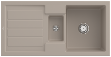 Villeroy & Boch 330401AMHL4 Flavia 60 Almond Keramikspüle Handbetätigung Einbauspüle 60 cm Unterschrank