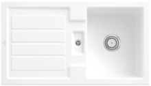 Villeroy & Boch 330501KGHL1 Flavia 50 Snow White Keramikspüle Handbetätigung Einbauspüle 50 cm Unterschrank