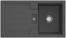 330501I4HL2 Flavia 50 Graphite Keramikspüle Handbetätigung Einbauspüle 50 cm Unterschrank