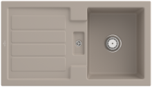 330501AMHL1 Flavia 50 Almond Keramikspüle Handbetätigung Einbauspüle 50 cm Unterschrank