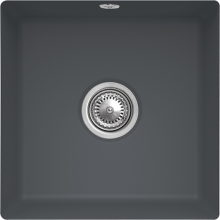 Villeroy & Boch 332502i4 Subway 50 SU Graphite Keramikspüle Excenterbetätigung Unterbauspüle 50 cm Unterschrank