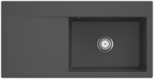 336101i4 Subway Style 60 Graphite Keramikspüle Handbetätigung Einbauspüle 60 cm Unterschrank