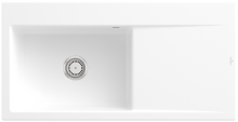 Villeroy & Boch 336202RW Subway Style 60 Stone White Keramikspüle Excenterbetätigung Einbauspüle 60 cm Unterschrank