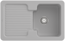 Villeroy & Boch 674501SM Condor 45 Steam Keramikspüle Handbetätigung Einbauspüle 45 cm Unterschrank