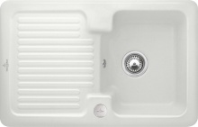 Villeroy & Boch 674502SM Condor 45 Steam Keramikspüle Excenterbetätigung Einbauspüle 45 cm Unterschrank