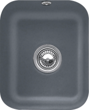670401i4 Cisterna 45 Graphite Keramikspüle Handbetätigung Unterbauspüle 45 cm Unterschrank