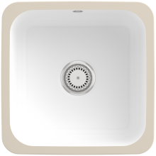 670301RW Cisterna 50 Stone White Keramikspüle Handbetätigung Unterbauspüle 50 cm Unterschrank