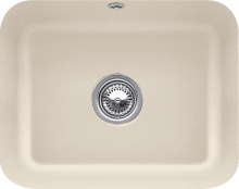 Villeroy & Boch 670602AM Cisterna 60C Almond Keramikspüle Excenterbetätigung Unterbauspüle 60 cm Unterschrank