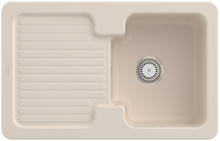 Villeroy & Boch 674501FUHL2 Condor 45 Ivory Keramikspüle Handbetätigung Einbauspüle 45 cm Unterschrank