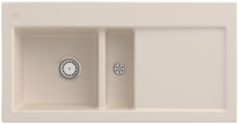 Villeroy & Boch 677001FUHL13 Subway 60 Ivory Keramikspüle Handbetätigung Einbauspüle 60 cm Unterschrank