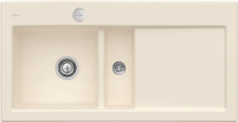 Villeroy & Boch 677002FU Subway 60 Ivory Keramikspüle Excenterbetätigung Einbauspüle 60 cm Unterschrank