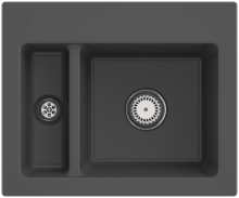 Villeroy & Boch 678001I4HL1 Subway 60 XM Graphite Keramikspüle Handbetätigung Einbauspüle 60 cm Unterschrank