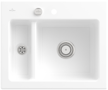 Villeroy & Boch 678002R1HL1 Subway 60 XM Weiß Alpin Keramikspüle Excenterbetätigung Einbauspüle 60 cm Unterschrank
