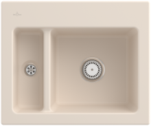 Villeroy & Boch 678002FUHL1 Subway 60 XM Ivory Keramikspüle Excenterbetätigung Einbauspüle 60 cm Unterschrank